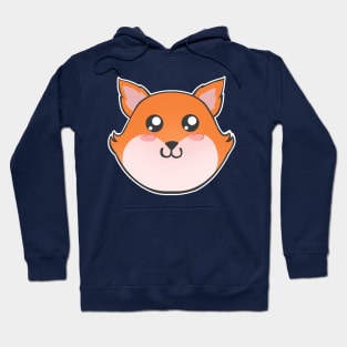 Cute Fox Smiling Face Hoodie